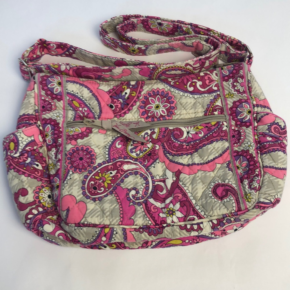 SOLD.   Vera Bradley Pink Gray Paisley Meets bag